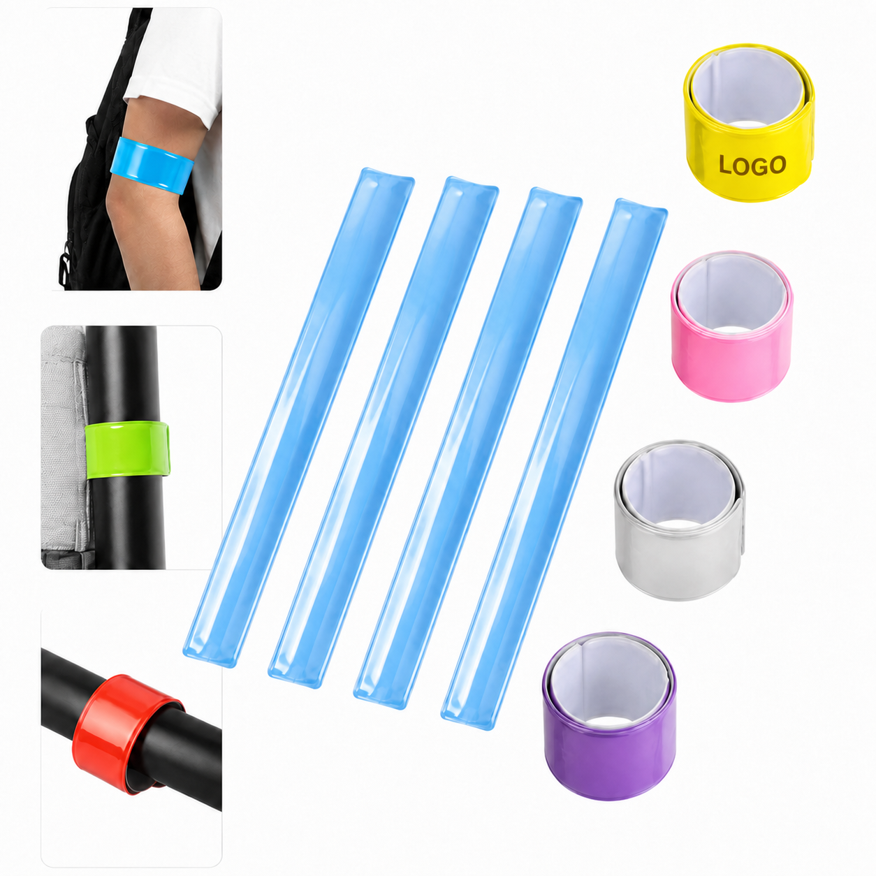 GlowGuard Reflective Slap Bracelet