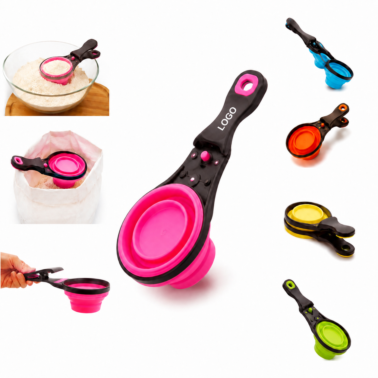 Retractable 8-Oz Pet Food Scoop