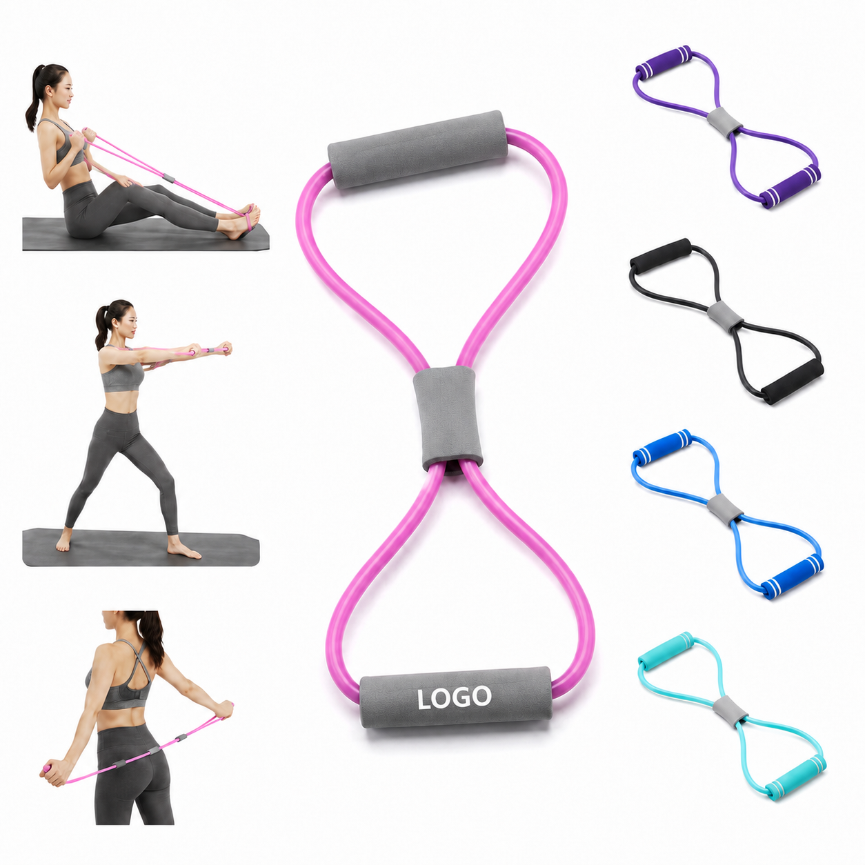 Figure-Eight Handheld Yoga Resistance Band