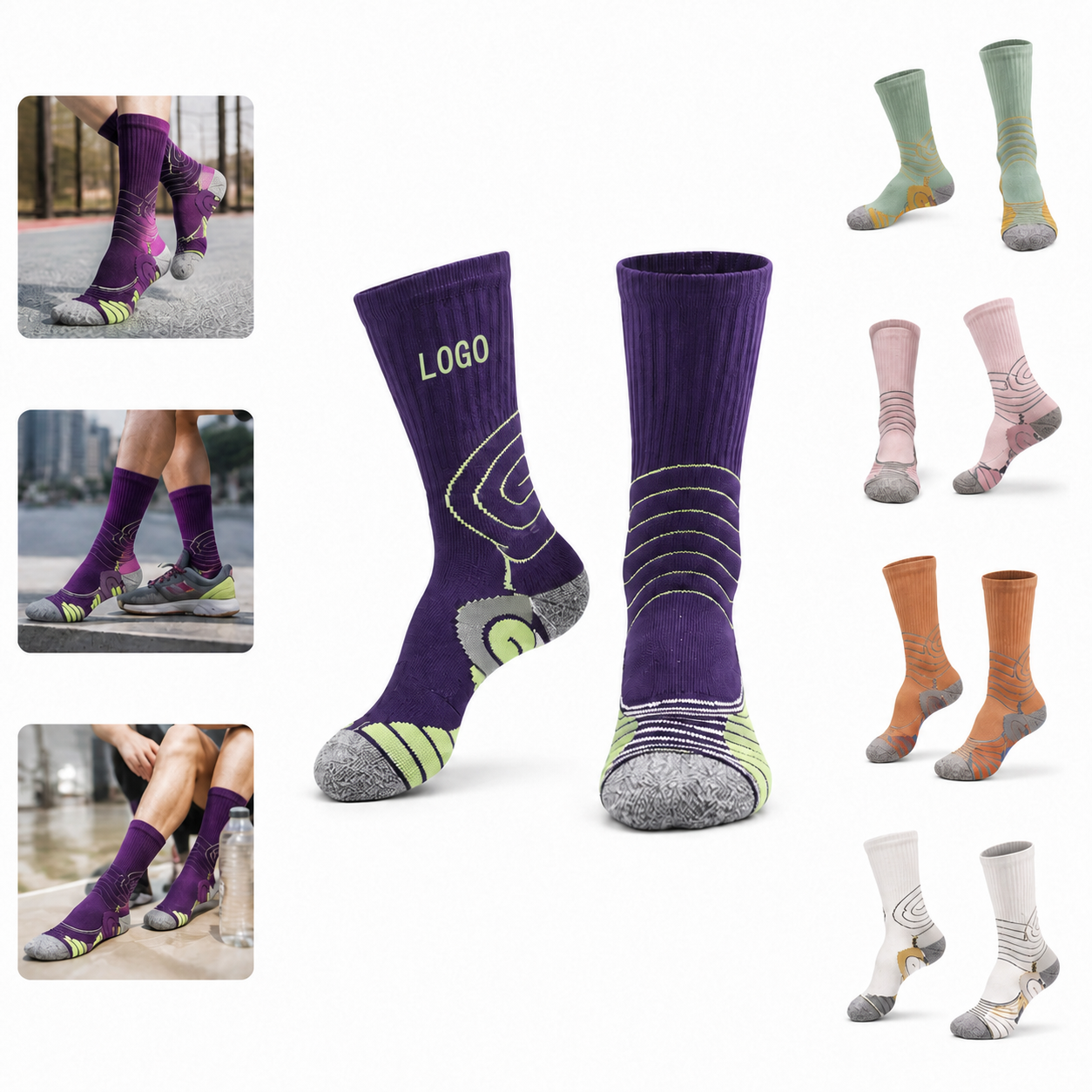 StrideDry Cushioned Athletic Socks