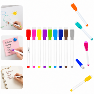 Cap-Eraser Fine Tip Whiteboard Marker Pen