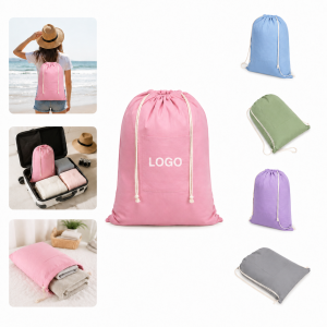 Breathable Cotton Drawstring Laundry Bag