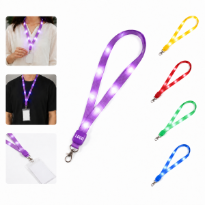 LED Nylon Safety Glow Lanyard