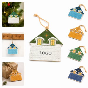 Glossy Ceramic House Decorative Ornament